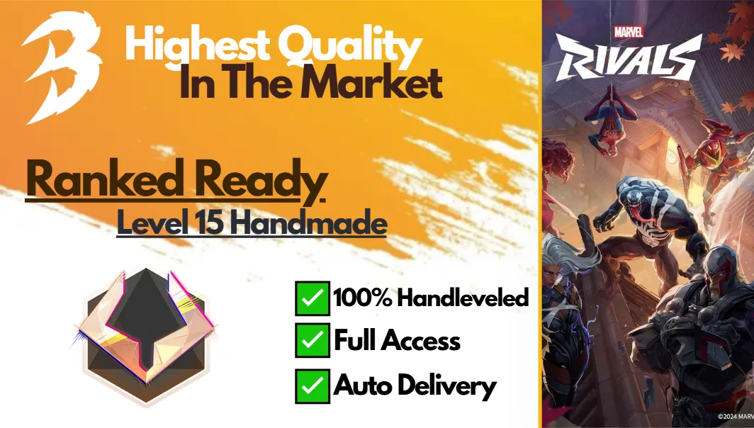 ⚡【 Steam 】∙ Marvel Rivals ⭐ Ranked Ready Level 15 ✅ Handmade ✅ Full Access 🚚 Instant Delivery